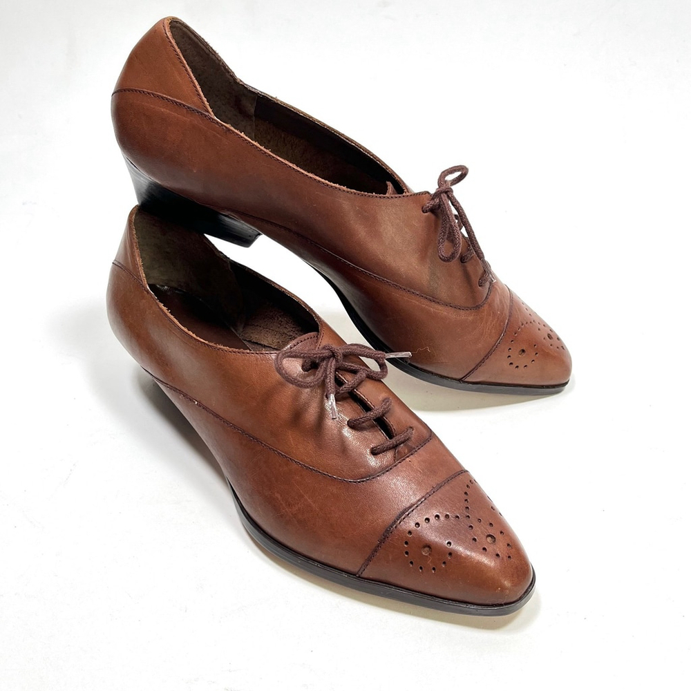 VTG DOLCIS Womans Shoes Oxford heels Lace Front